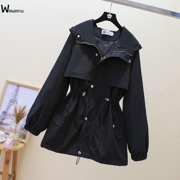women's jackets autumn elegant drawstring pleated button coat korean hooded zip up windbreaker jacket women fashion casual basic loose, Black;brown
women's jackets autumn elegant drawstring pleated button coat korean hooded zip up windbreaker jacket women fashion casual basic loose, Black;brown