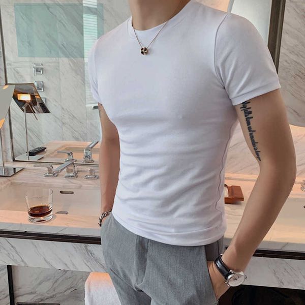 summer tight-fitting design body shaping daily casual round neck short sleeved cotton t shirts black white gray 210528, White;black
summer tight-fitting design body shaping daily casual round neck short sleeved cotton t shirts black white gray 210528, White;black