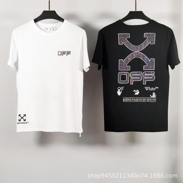 t fashion 2021 shirt spring and summer off heavy industry ironing embroidery youth leisure short sleeve for men women, White;black
t fashion 2021 shirt spring and summer off heavy industry ironing embroidery youth leisure short sleeve for men women, White;black