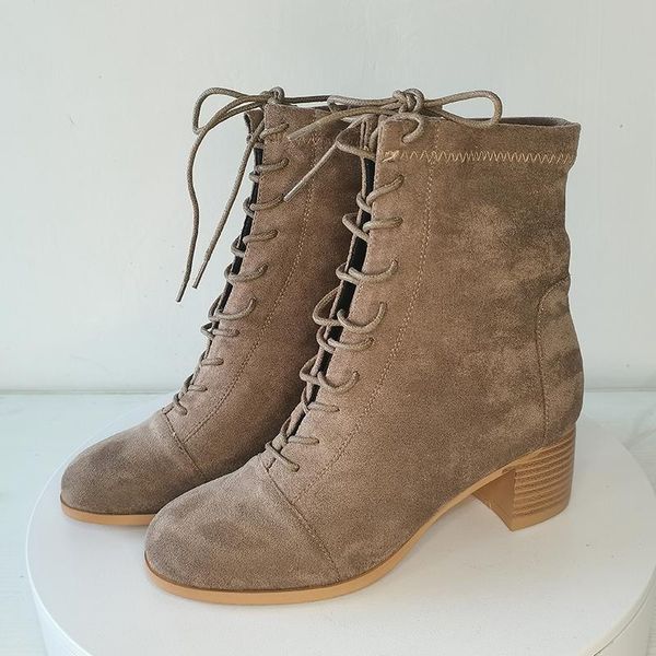 boots women ankle plus size 22-26.5cm length suede upper stretch fashion all-match khaki 2 colors fall shoes, Black
boots women ankle plus size 22-26.5cm length suede upper stretch fashion all-match khaki 2 colors fall shoes, Black