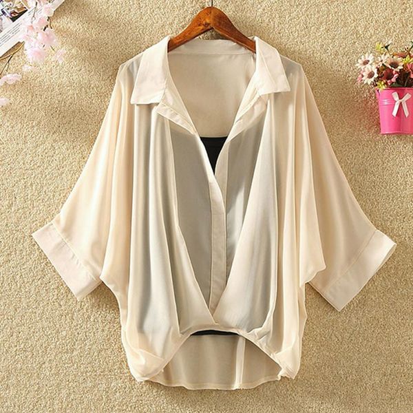 women's blouses & shirts ladies 2021 two piece set plus size chiffon summer half sleeve loose v-neck women casual blouse autumn cool to, White
women's blouses & shirts ladies 2021 two piece set plus size chiffon summer half sleeve loose v-neck women casual blouse autumn cool to, White