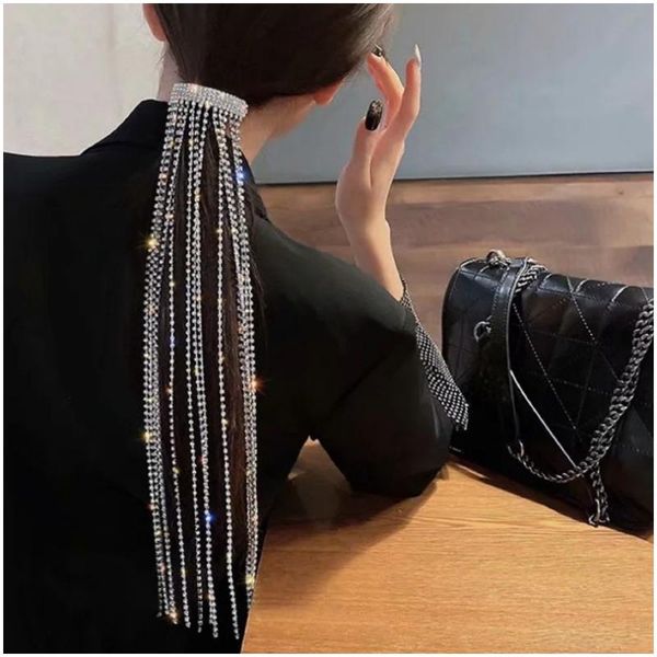 hair clips & barrettes trend all inlaid zircon hairpins for women long tassel shine crystal accessories korean designer headband banquet ban, Golden;silver
hair clips & barrettes trend all inlaid zircon hairpins for women long tassel shine crystal accessories korean designer headband banquet ban, Golden;silver