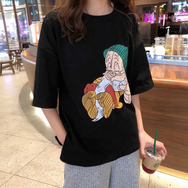 women's t-shirt dark gray summer t-shirts women cartoon print short sleeve casual loose shirts korean oversized streetwear co, White
women's t-shirt dark gray summer t-shirts women cartoon print short sleeve casual loose shirts korean oversized streetwear co, White