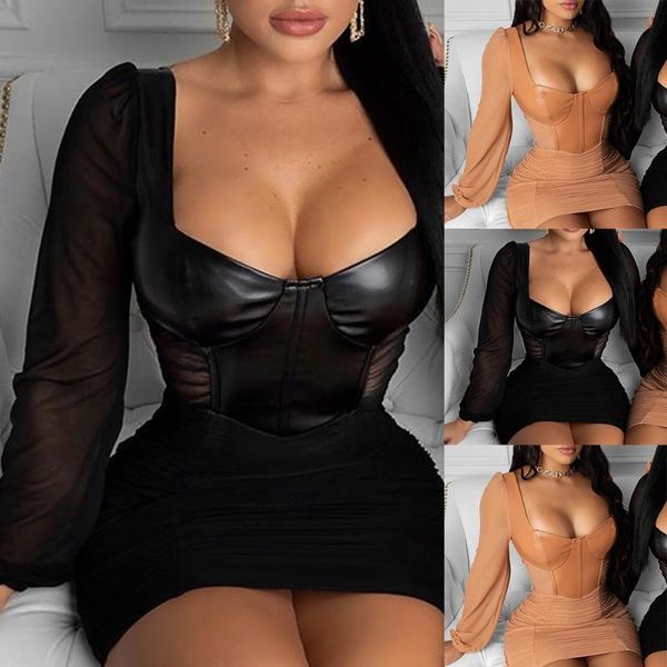 casual dresses long sleeve elegant high stretch clothing deep v neck gothic mini dress outdoor wear xl women's leather, Black;gray
casual dresses long sleeve elegant high stretch clothing deep v neck gothic mini dress outdoor wear xl women's leather, Black;gray