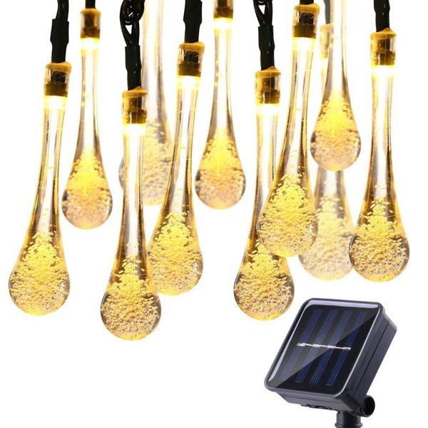 solar lamps water droplets string lights 6.5m 30led waterproof outdoor decoration garland fariy christmas wedding party garden
solar lamps water droplets string lights 6.5m 30led waterproof outdoor decoration garland fariy christmas wedding party garden