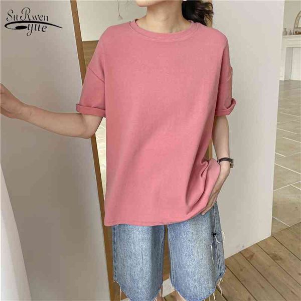 summer oversize t shirt women basic long t-shirt loose streetwear t-shirts tee solid o-neck ladies clothes 9867 210521, White
summer oversize t shirt women basic long t-shirt loose streetwear t-shirts tee solid o-neck ladies clothes 9867 210521, White