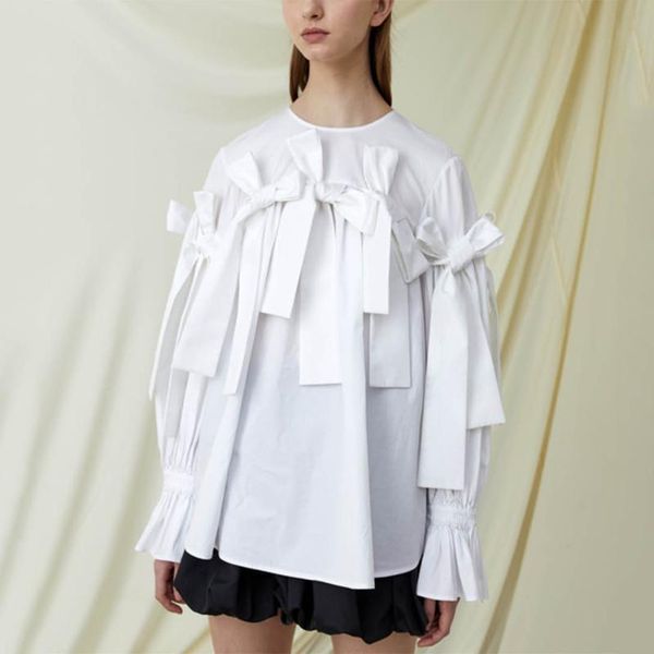 2021 spring fashion women's loose blouse o-neck flare long sleeve pleated bow white casual party shirt blouses & shirts
2021 spring fashion women's loose blouse o-neck flare long sleeve pleated bow white casual party shirt blouses & shirts