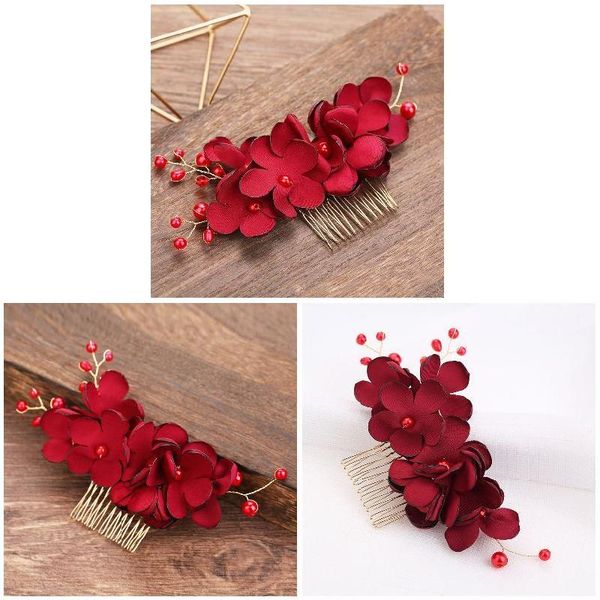 hair clips & barrettes bride comb ornaments red flower handmade wedding headdress maea99, Golden;silver
hair clips & barrettes bride comb ornaments red flower handmade wedding headdress maea99, Golden;silver