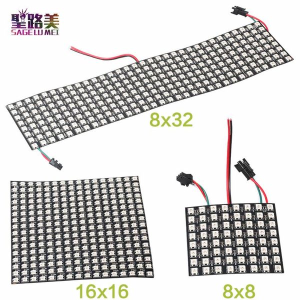 8*8,16*16,8*32 pixels ws2812 digital flexible led programmed panel screen individually addressable full color display board modules
8*8,16*16,8*32 pixels ws2812 digital flexible led programmed panel screen individually addressable full color display board modules