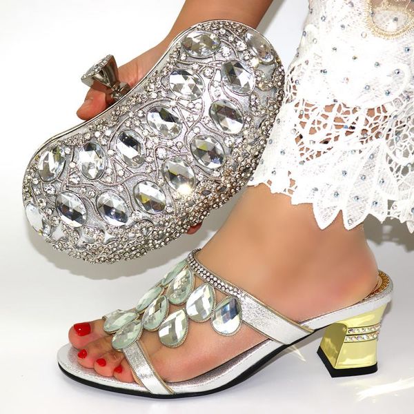 dress shoes arrival silver african and bags matching set for evening 2021 mid heels women sandals italian with, Black
dress shoes arrival silver african and bags matching set for evening 2021 mid heels women sandals italian with, Black