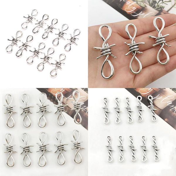 link, chain 10pcs barbed wire brambles link charm pendant diy bracelet jewelry accessories, Black
link, chain 10pcs barbed wire brambles link charm pendant diy bracelet jewelry accessories, Black