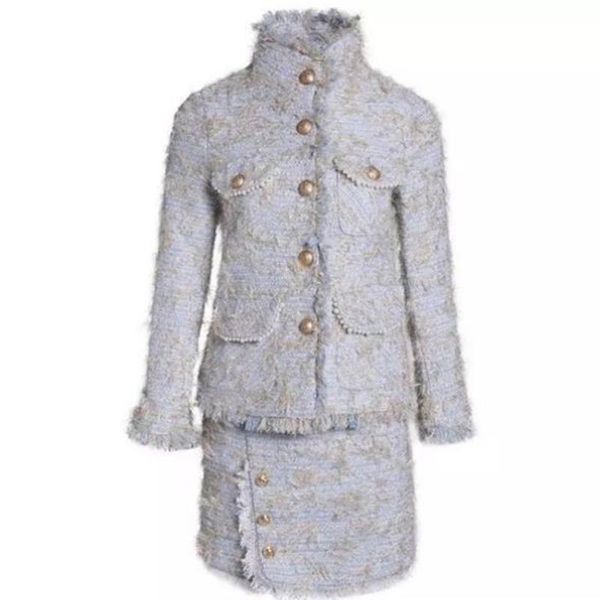 women's wool & blends french style small fragrance tweed stand collar woolen caot+high waist mini skirt women two piece sets, Black
women's wool & blends french style small fragrance tweed stand collar woolen caot+high waist mini skirt women two piece sets, Black