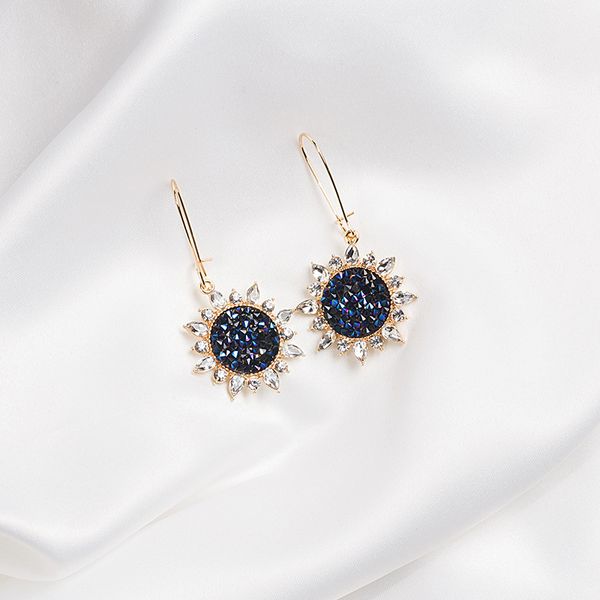 ou han's innovative earrings with diamonds long crystal sunflower stud earrings, Silver
ou han's innovative earrings with diamonds long crystal sunflower stud earrings, Silver