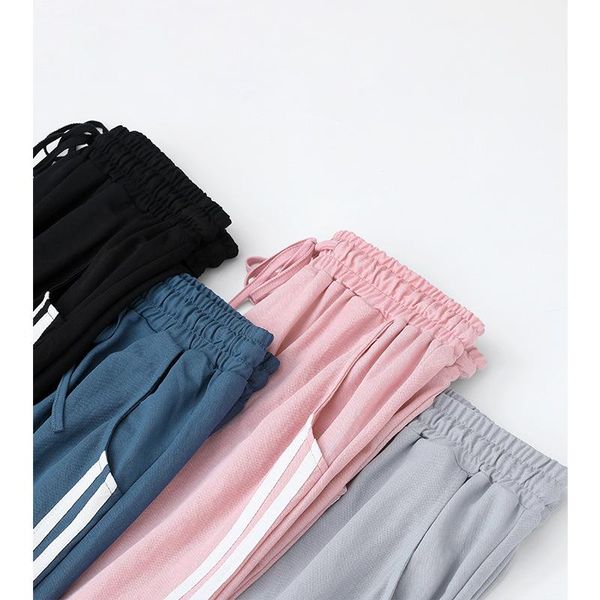 women's pants & capris anti mosquito summer 2021 casual thin show korean night running loose sports, Black;white
women's pants & capris anti mosquito summer 2021 casual thin show korean night running loose sports, Black;white