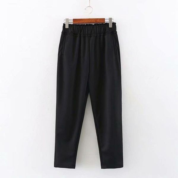 women's pants & capris plus size xl-5xl elastic waist black solid ankle workwear, Black;white
women's pants & capris plus size xl-5xl elastic waist black solid ankle workwear, Black;white
