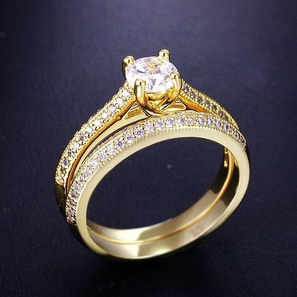 cluster rings luxury solitaire wedding for women love forever 925 sterling silver 18k gold stacking ring set 2-in-1 fine jewelry, Golden;silver
cluster rings luxury solitaire wedding for women love forever 925 sterling silver 18k gold stacking ring set 2-in-1 fine jewelry, Golden;silver