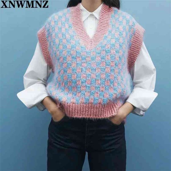women fashion with ribbed trim loose knitted vest sweater vintage v neck sleeveless female waistcoat chic 210520, Black;white
women fashion with ribbed trim loose knitted vest sweater vintage v neck sleeveless female waistcoat chic 210520, Black;white