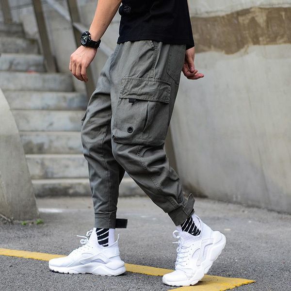 men's pants fashion streetwear casual cargo men loose fit big pocket elastic waist harem ly designer hip hop joggers, Black
men's pants fashion streetwear casual cargo men loose fit big pocket elastic waist harem ly designer hip hop joggers, Black