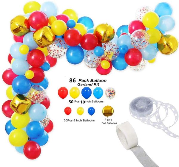 party balloons arch kit red yellow blue latex confetti balloon garland strip set for baby shower new year 2021 party decor
party balloons arch kit red yellow blue latex confetti balloon garland strip set for baby shower new year 2021 party decor