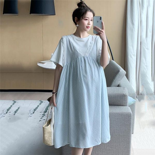 maternity dresses summer dress fashion mid-length round neck fake two-piece loose printing short-sleeved tzdm26, White
maternity dresses summer dress fashion mid-length round neck fake two-piece loose printing short-sleeved tzdm26, White