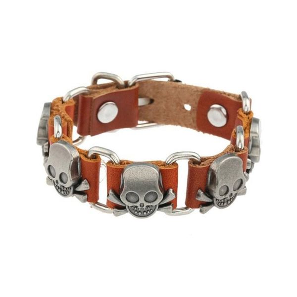 charm bracelets punk fashion rivet leather bracelet retro non mainstream skull alloy men's, Golden;silver
charm bracelets punk fashion rivet leather bracelet retro non mainstream skull alloy men's, Golden;silver