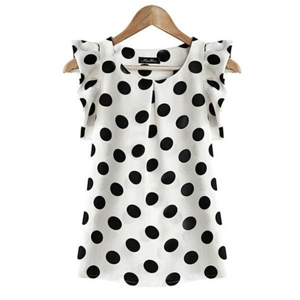 summer womens ladies chiffon puffed short sleeve black and white blouse dot print women's blouses & shirts
summer womens ladies chiffon puffed short sleeve black and white blouse dot print women's blouses & shirts