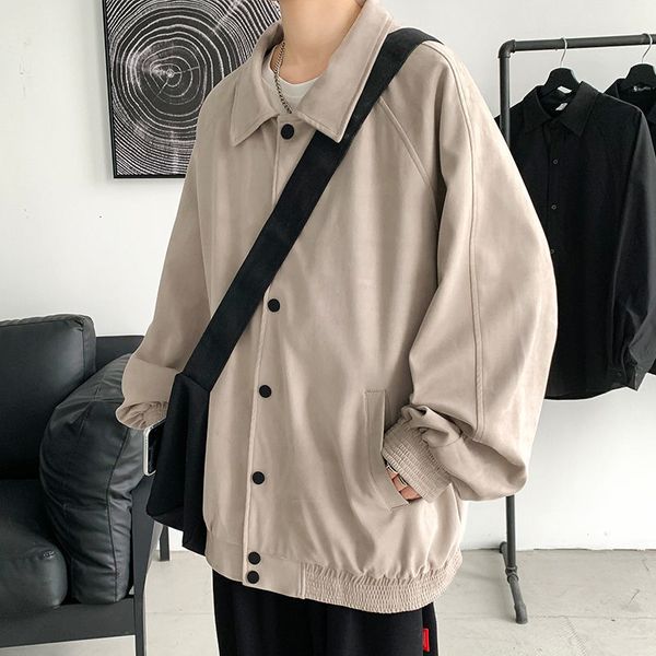 men's jackets springtime men's suede jacket fashion casual solid color lapel male streetwear korean loose hip-hop bomber m-5xl oav, Black;brown
men's jackets springtime men's suede jacket fashion casual solid color lapel male streetwear korean loose hip-hop bomber m-5xl oav, Black;brown
