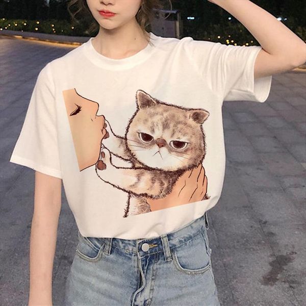 summer female cartoon cat men t shirt and women printing casual harajuku round neck short sleeved clothes top, White;black
summer female cartoon cat men t shirt and women printing casual harajuku round neck short sleeved clothes top, White;black
