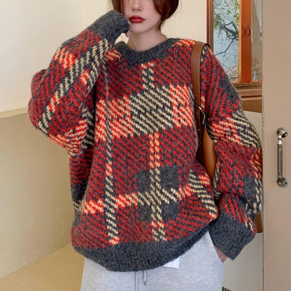 women's sweaters 2021 sweet girl japanese retro contrast sweater outer wear loose korean style lazy knitted trend, White;black
women's sweaters 2021 sweet girl japanese retro contrast sweater outer wear loose korean style lazy knitted trend, White;black