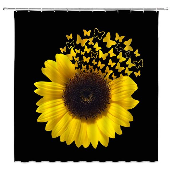 sunflower shower curtain autumal flower blooming sunflower floral butterflies silhouette, 70x70 inch polyester fabric bathroom
sunflower shower curtain autumal flower blooming sunflower floral butterflies silhouette, 70x70 inch polyester fabric bathroom