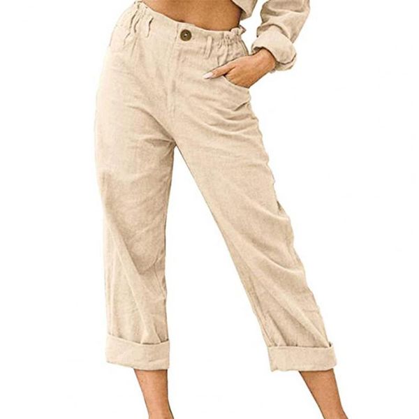 women's pants & capris elastic waist woman solid color casual high straight loose trousers ladies clothing, Black;white
women's pants & capris elastic waist woman solid color casual high straight loose trousers ladies clothing, Black;white