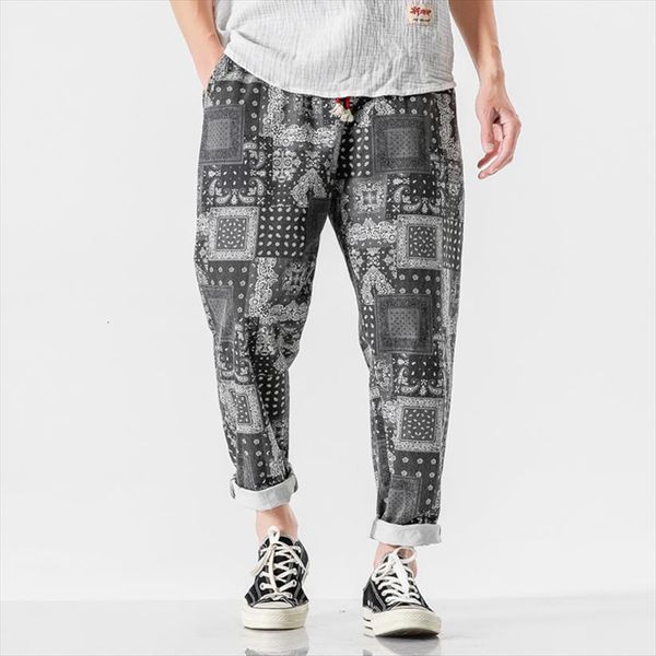 chinese style cotton linen loose women pant feet large size fashion mens harem elastic waist plus y2843, Black
chinese style cotton linen loose women pant feet large size fashion mens harem elastic waist plus y2843, Black