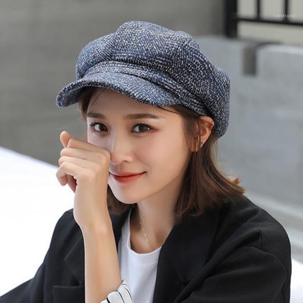 wool women beret autumn winter octagonal cap hats stylish artist painter sboy caps black grey berets, Blue;gray
wool women beret autumn winter octagonal cap hats stylish artist painter sboy caps black grey berets, Blue;gray