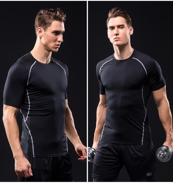 2019 fitness clothes short-sleeved elastic tights speed dry clothes t-shirt running clothing field sports short red black yellow green custo, White;black
2019 fitness clothes short-sleeved elastic tights speed dry clothes t-shirt running clothing field sports short red black yellow green custo, White;black