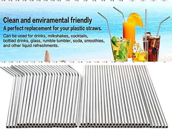 drinking straws stainless steel reusable metal straw with smooth pack of 100 pieces
drinking straws stainless steel reusable metal straw with smooth pack of 100 pieces