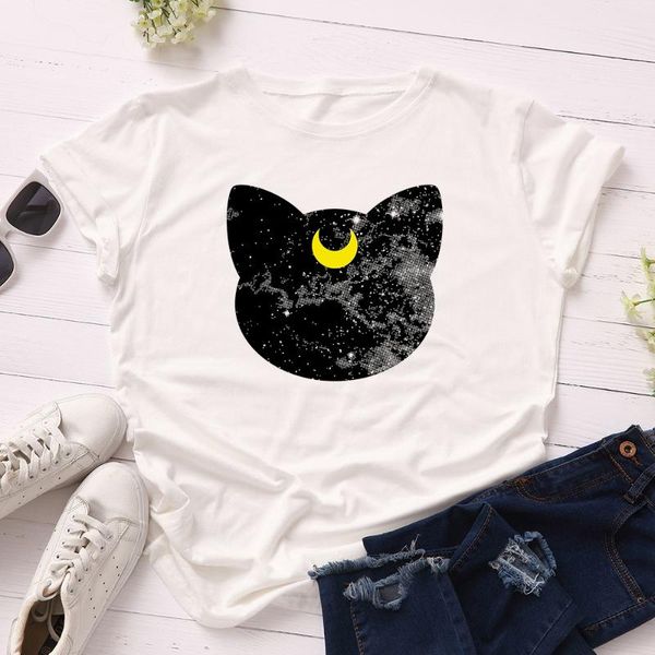 women's t-shirt s-5xl plus size 100% cotton women t-shirts printed casual loose short sleeve o-neck ladies tees w720, White
women's t-shirt s-5xl plus size 100% cotton women t-shirts printed casual loose short sleeve o-neck ladies tees w720, White