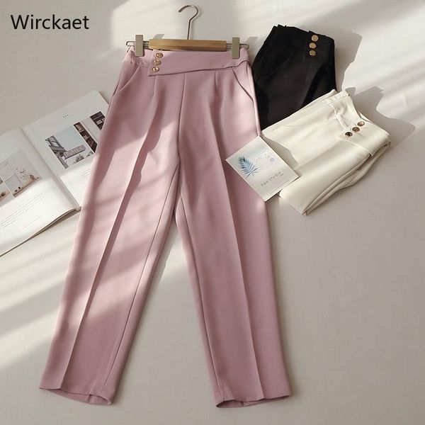 wirckeat casual women's black pants ol spring pink suit women high waist button ankle length loose capris trousers &, Black;white
wirckeat casual women's black pants ol spring pink suit women high waist button ankle length loose capris trousers &, Black;white