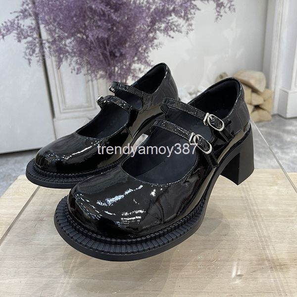 dress shoes summer women's fashion high-heeled muffin and mary jane single shoes british style round head, Black 
dress shoes summer women's fashion high-heeled muffin and mary jane single shoes british style round head, Black