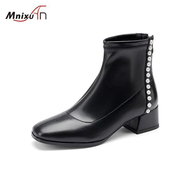 boots korean fashion elegant ankle women high heels autumn spring 2021 square toe pearls rivets zipper short female shoes, Black
boots korean fashion elegant ankle women high heels autumn spring 2021 square toe pearls rivets zipper short female shoes, Black