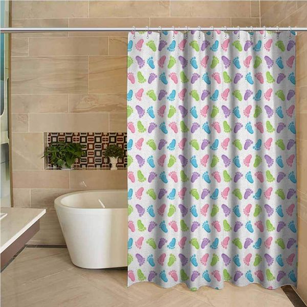 baby long shower curtain children footprints pattern in many tones abstract design infant feet illustration shower stall curtain
baby long shower curtain children footprints pattern in many tones abstract design infant feet illustration shower stall curtain