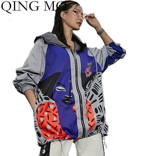 women's jackets qing mo polyester loose autumn hooded women jacket cartoon plus size elegant 2021 fashion zqy1754, Black;brown
women's jackets qing mo polyester loose autumn hooded women jacket cartoon plus size elegant 2021 fashion zqy1754, Black;brown