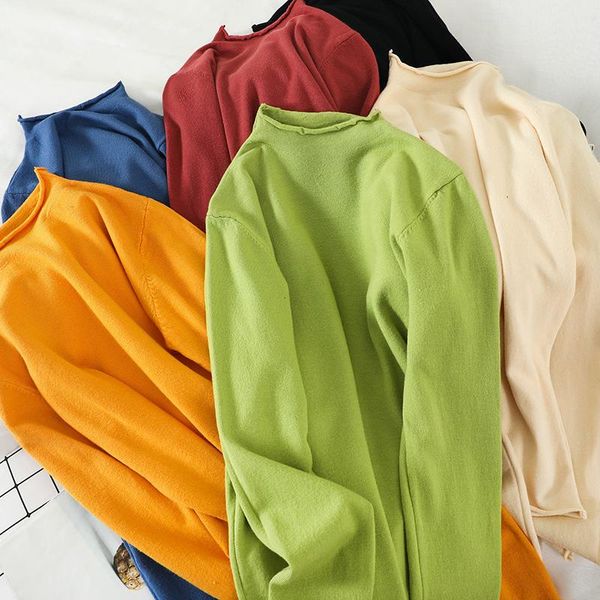 women's sweaters glauke ladies turtleneck soft thin sweater femme clothescasual knitted pullover korean fashion 2021 women, White;black
women's sweaters glauke ladies turtleneck soft thin sweater femme clothescasual knitted pullover korean fashion 2021 women, White;black