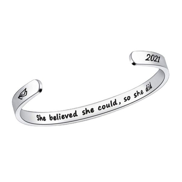 bangle qidian cuff stainless steel bracelet she believed could so did customization for women jewelry, Black
bangle qidian cuff stainless steel bracelet she believed could so did customization for women jewelry, Black