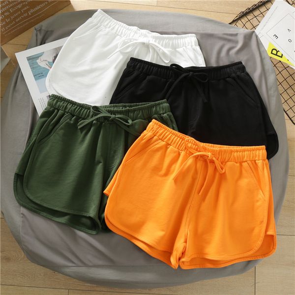 women's shorts 2020 spring new pure color sports korean elastic waist loose and thin, White;black
women's shorts 2020 spring new pure color sports korean elastic waist loose and thin, White;black