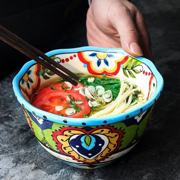 european bohemia ceramic fruit salad bowl creative hand painted dessert plate rice noodles breakfast bowls kitchen tableware
european bohemia ceramic fruit salad bowl creative hand painted dessert plate rice noodles breakfast bowls kitchen tableware