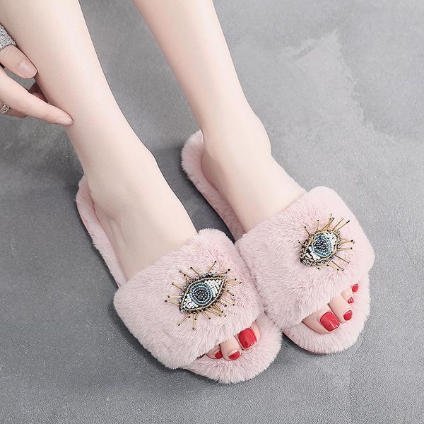slippers string bead cute eye cotton slides fashion plush women black flip flops indoor soft sole outside pantuflas danno
slippers string bead cute eye cotton slides fashion plush women black flip flops indoor soft sole outside pantuflas danno