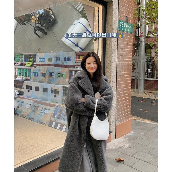 women's fur & faux warm 100% real sheep shearling coat female winter 2021 casual korean wool jacket clothing jaqueta feminina gxy617, Black
women's fur & faux warm 100% real sheep shearling coat female winter 2021 casual korean wool jacket clothing jaqueta feminina gxy617, Black
