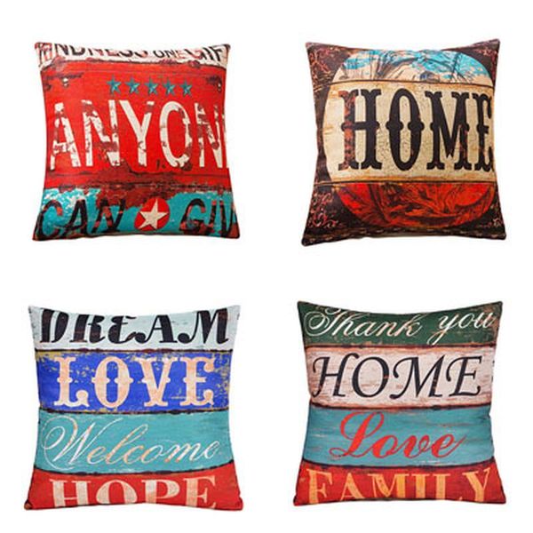 factory direct old wind home linen pillow sofa cushion cover pillowcase 45*45cm bedding pillowcover car seat lumbar cushion/decorative