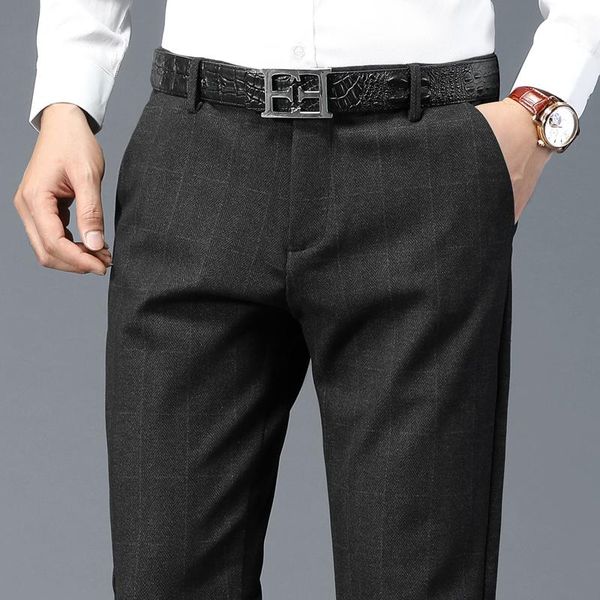 men's pants 2021 autumn winter casual thick fashion plaid slim business office trousers quality brand clothes classic black gray
men's pants 2021 autumn winter casual thick fashion plaid slim business office trousers quality brand clothes classic black gray