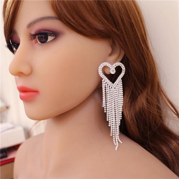 dangle & chandelier silver color rhinestone crystal love long tassel earrings for women bridal drop dangling brincos wedding jewelry
dangle & chandelier silver color rhinestone crystal love long tassel earrings for women bridal drop dangling brincos wedding jewelry